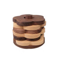 creative Wooden Coaster flower shaped Solid Wood Coaster